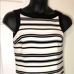Jones New York NWT Black and White Striped Dress
